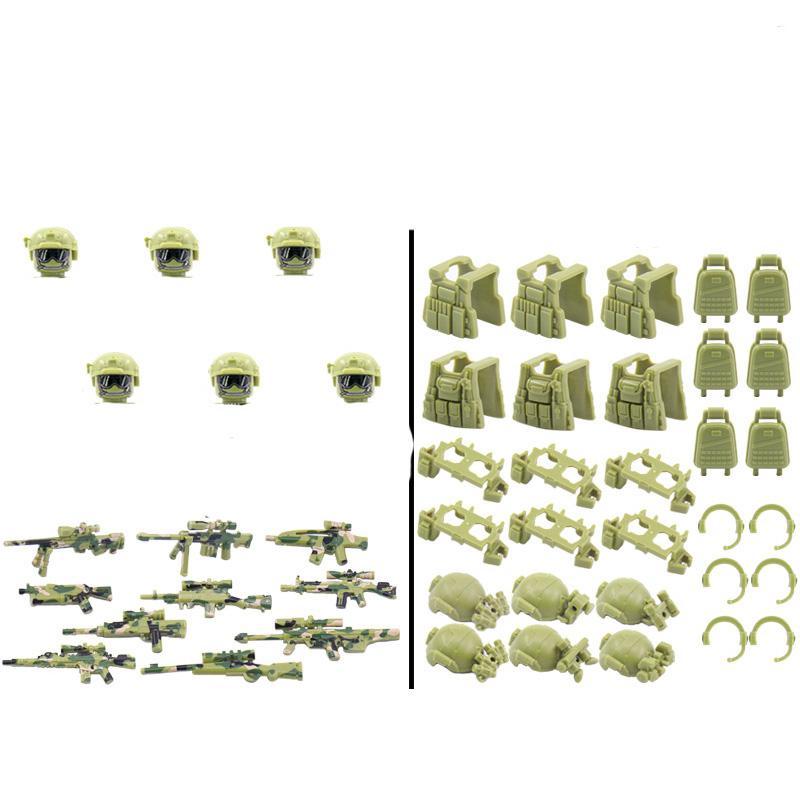 Military Army Building Blocks Ghost Modern City Special Forces Dolls Special Police Weapons and Equipment Boys Assembled popular