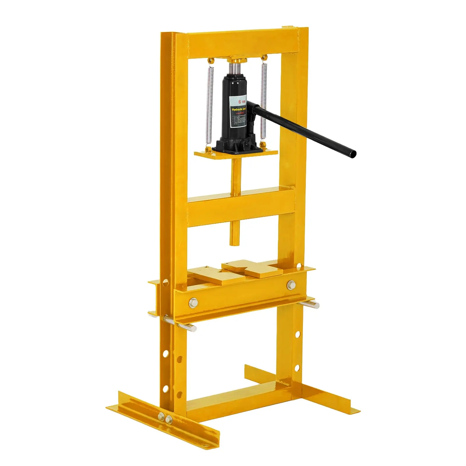 Garvee 6 Ton Hydraulic Shop Press, Heavy Duty H-Frame Floor Press with Steel Plates & Adjustable Bed, for Bearing, U-Joint, Metal Bending and Garage Repair