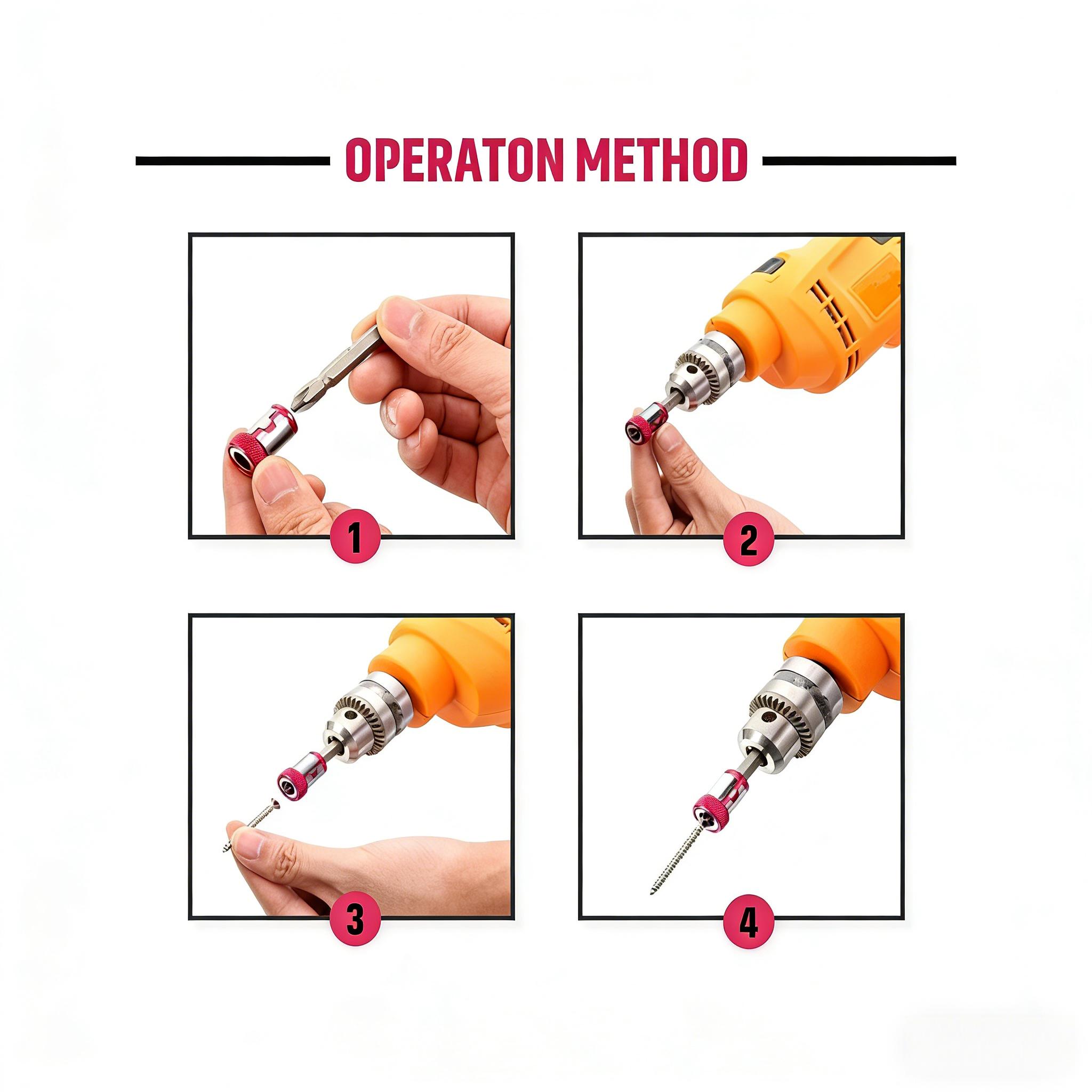 6pcs Anti-Slip Design Magnetic Ring Bit Magnetic Not Easy To Fall Off Magnetic Screwdriver Bit Non-Slip Grip High Performancezz