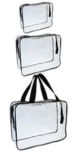 2 Pack Portable Clear Makeup Bag Zipper Waterproof Cosmetics Bag Transparent Travel Storage Carry Pouch PVC Zippered Toiletry Bag Organizers With Handle for Vacation Travel, Bathroom 2 Pack Portable Clear Makeup Bag Zipper Waterproof Cosmetics Bag Transparent Travel Storage Carry Pouch PVC Zippered Toiletry Bag Organizers With Handle for Vacation Travel, Bathroom