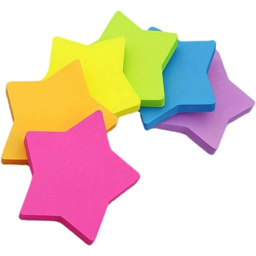 240 Sheets 6 Color  Shape Sticky Notes Super Cute  It Notes Self-Sticky Note Pads for School Office , Notebooks and Writing Pads, Self-Stick Notes