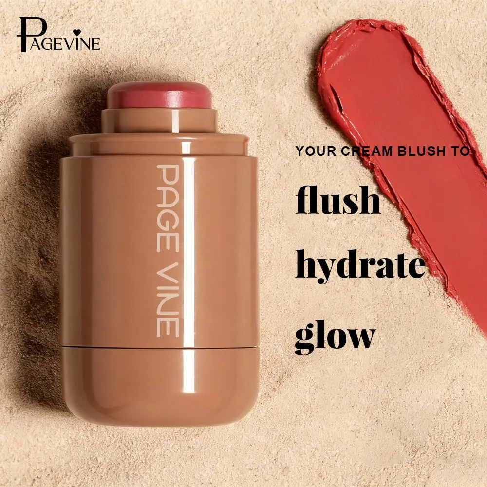 Multi-Use Blush Stick, Cream Mousse Texture, Blush Lipstick Highlighter Trio, Energizing Whitening, Glow, Suitable for All Skin Types, Cosmetics Products