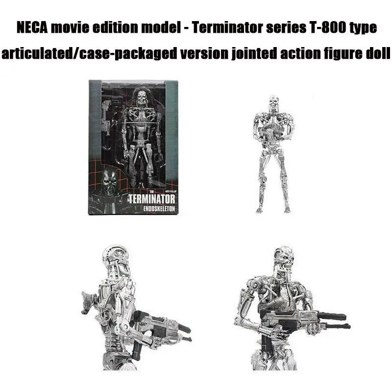 Neca Terminator Series T-800 Action Figure, Jointed Model for Collectors, Perfect Birthday Gift, Party & Halloween Present