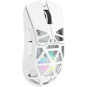 Aula SC620  Gaming , Tri-Mode 2.4GHz/USB-C/BT5.3   with 12000 DPI, Programmable Macro Gamer  with Rapid Fire Key, RGB Light White Gaming Mice for PC/Laptop/