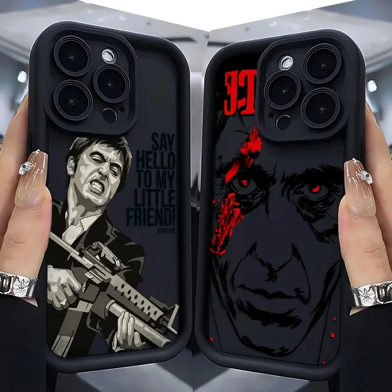Fashion Hot S-Scarface Phone Case for iPhone 17e 17 16e 16 15 14 13 12 11 Air Pro Max Mini XR XS X Plus Soft TPU Back Cover