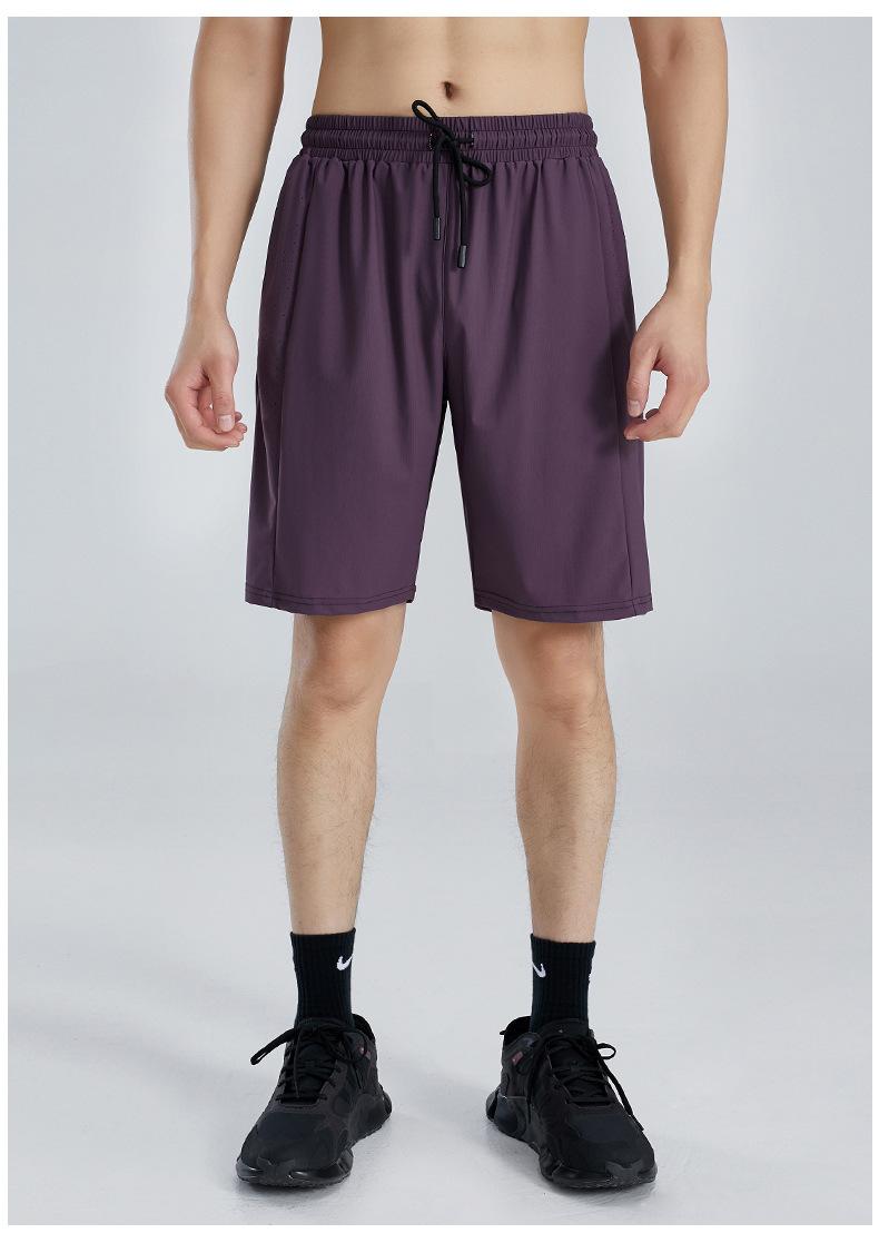 2026 New Men's Breathable Casual Shorts, Ice Silk Thin Quick-Dry Sports Fitness Shorts for Outdoor Running