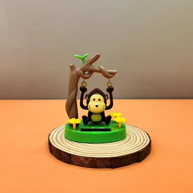 Solar Ornaments Bobblehead Doll Swing Monkey Gift Kids Creative Interior Car Supplies