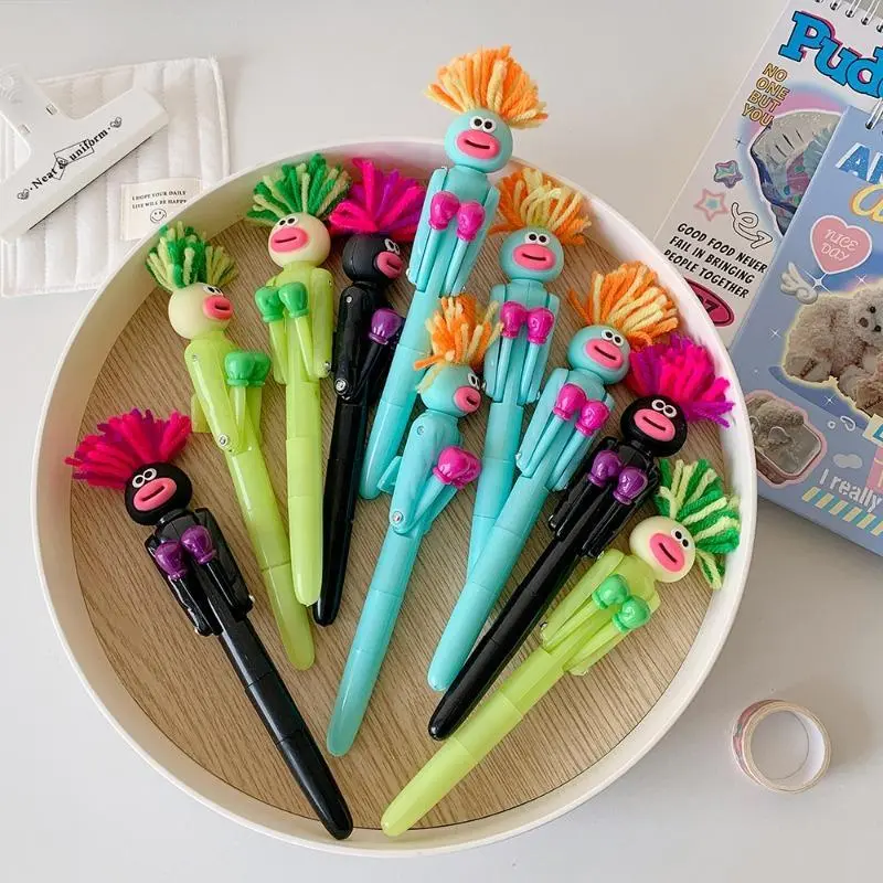 3pc Funny Boxing Ballpoint Pens with Cartoon Design, Cost-Effective Stress Reliever Fidget Toy for Youth, Office Study Accessory