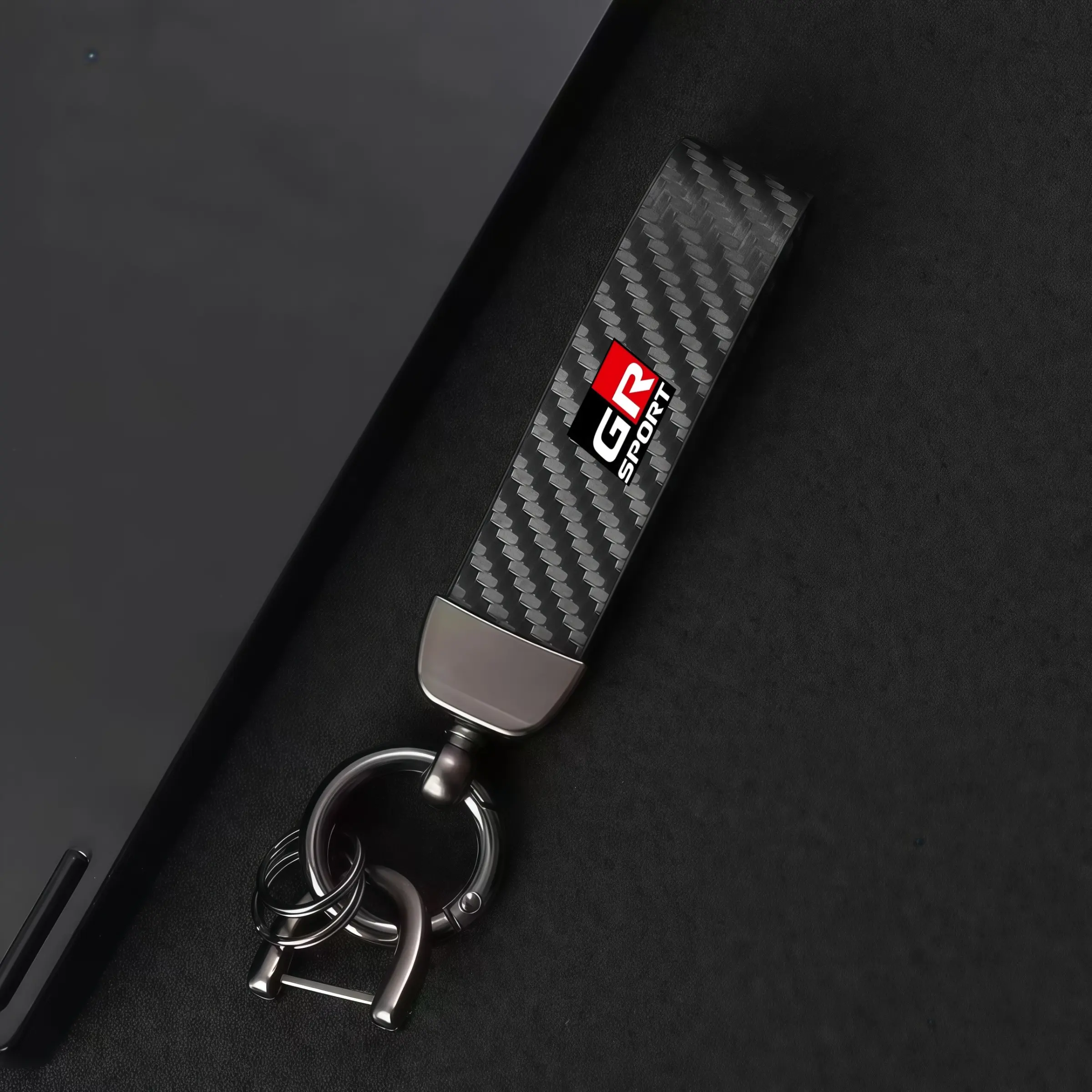 1pc Car Keychain 360 Degree Rotating Horseshoe Buckle, Lightweight Keychain for Toyota Gr Models, Cool Key Rings for Car Keys, Car Key Chains