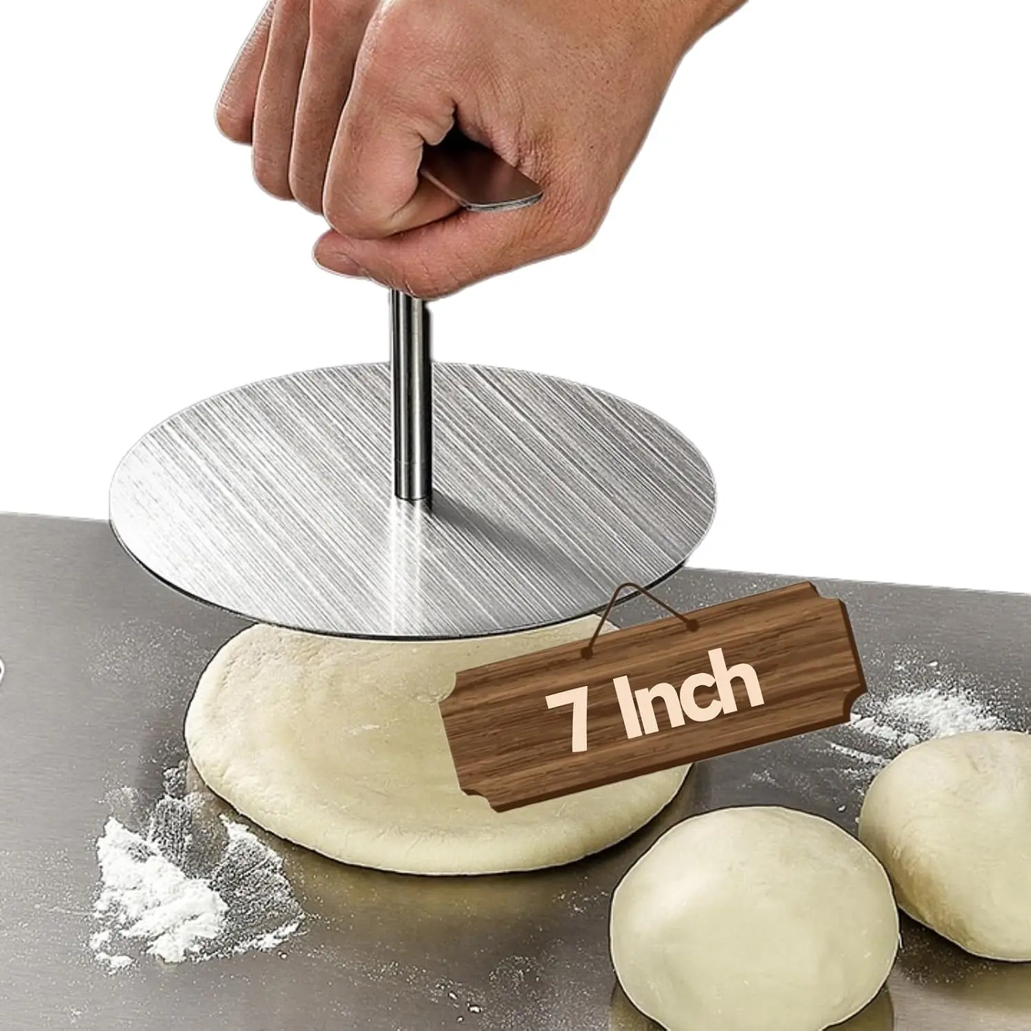 7 Inch Stainless Steel Tortilla Press Maker - Heavy Duty Roti Maker Machine for Flour, Corn & Gluten-Free Tortillas - Multi-Functional Dough Press for Quesadilla, Flatbread & Patty Pressing