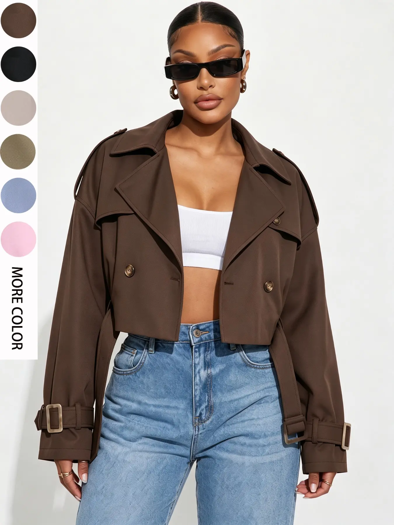 Quiet Luxury Style Double-Breasted Coat, Minimalist High-End Daily Wear, Elegant Outerwear for Modern Fashionistas