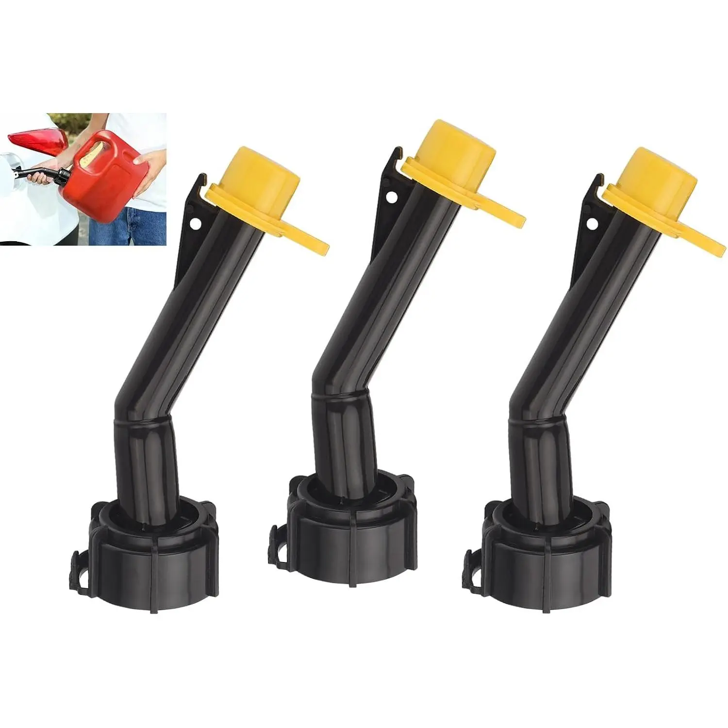 3 count  Gas Can Jug Spouts Nozzles & Rings & Caps for Blitz 900302 900092 900094 Old Style Easy to Install and Use for , , Kerosene, Gas, Water and 1-5 Gal Can