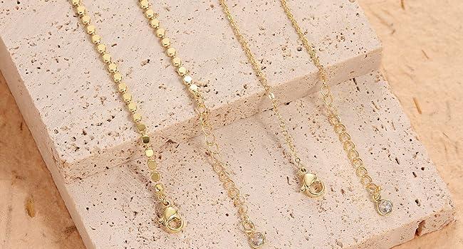 Tewiky Anklets for Women Waterproof Layered Leaf Cuban Chain Anklets Set Summer Beach Anklets for Women Teen Girls Jewelry Gifts dealsforyoudays