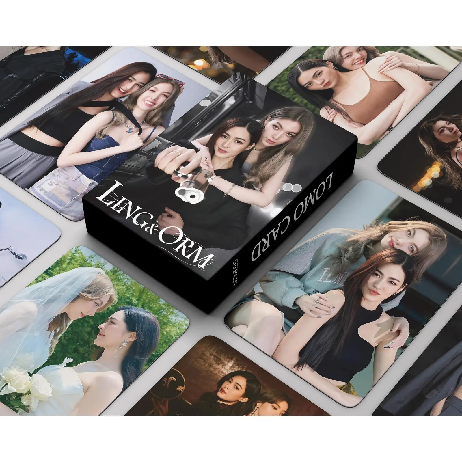 55Pcs/Set The Secret of Us LingOrm Photo Cards Set Lingling Kwong & Milk Pailin Thai Star LOMO Card Fans Collection Gift