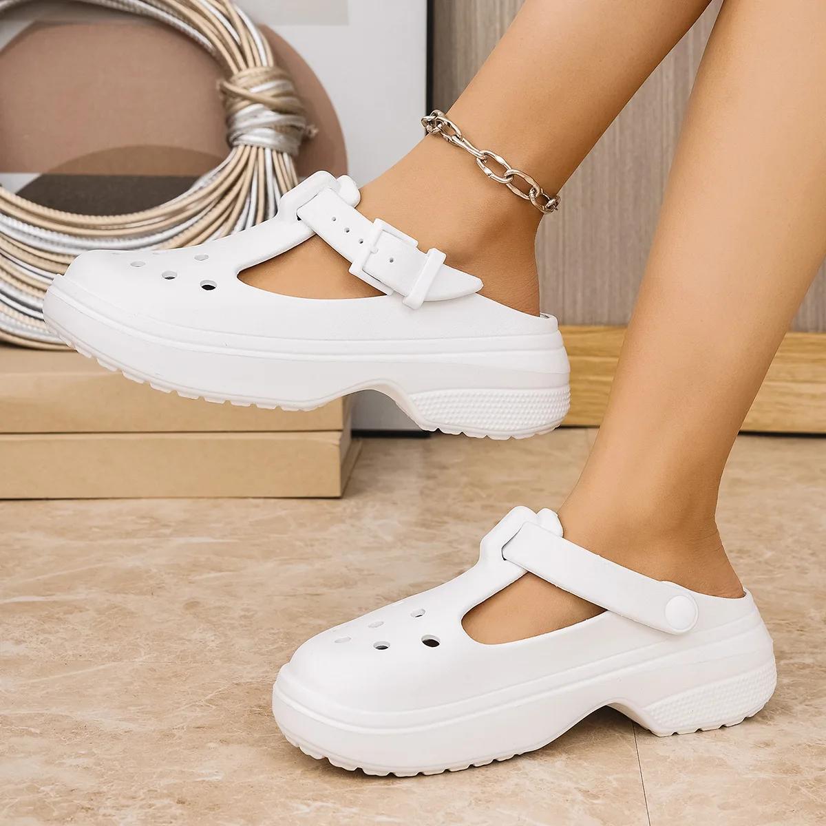 2025 Women's Summer Mary Jane Clogs EVA One-piece Slippers Sandals Footwear