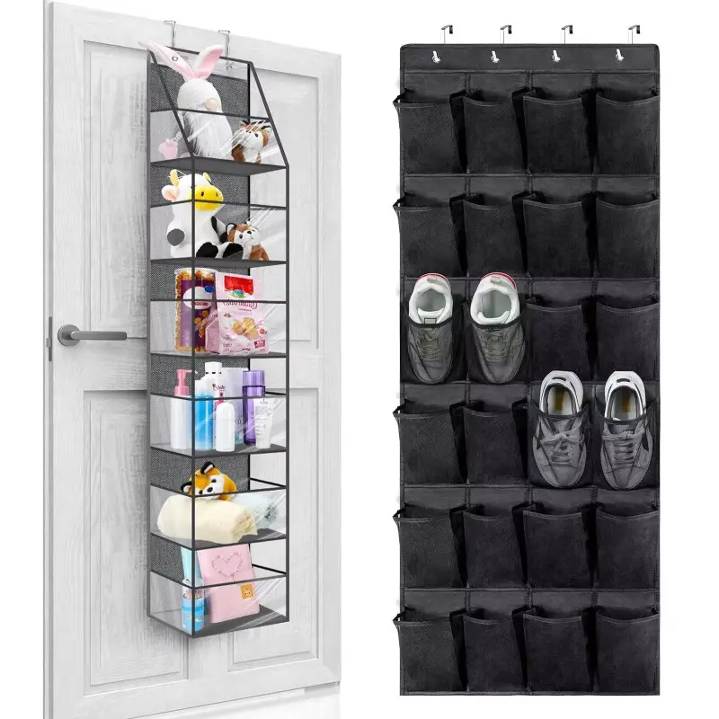 Over The Door Storage Bag Hanging Shoe/Sundries/Bag/Cosmetics Organizer For Closet Smallclothes Storage Holder Hanger Shoe Rack