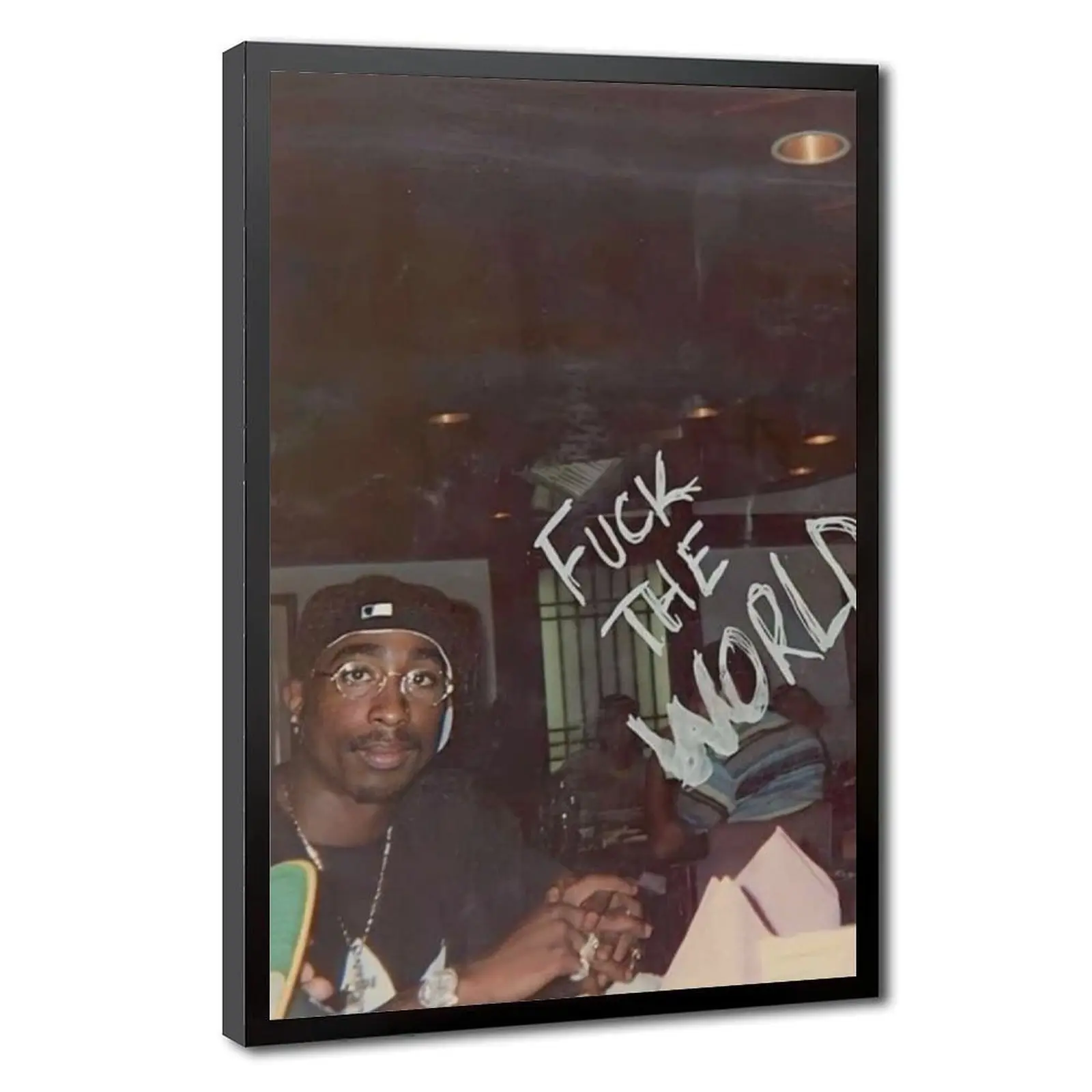 Artistic Hip Hop Portrait Framed Canvas Poster, Vintage Rap Photo Wall Art, Urban Music Room Home Decor, Ideal Gift for Music Enthusiasts