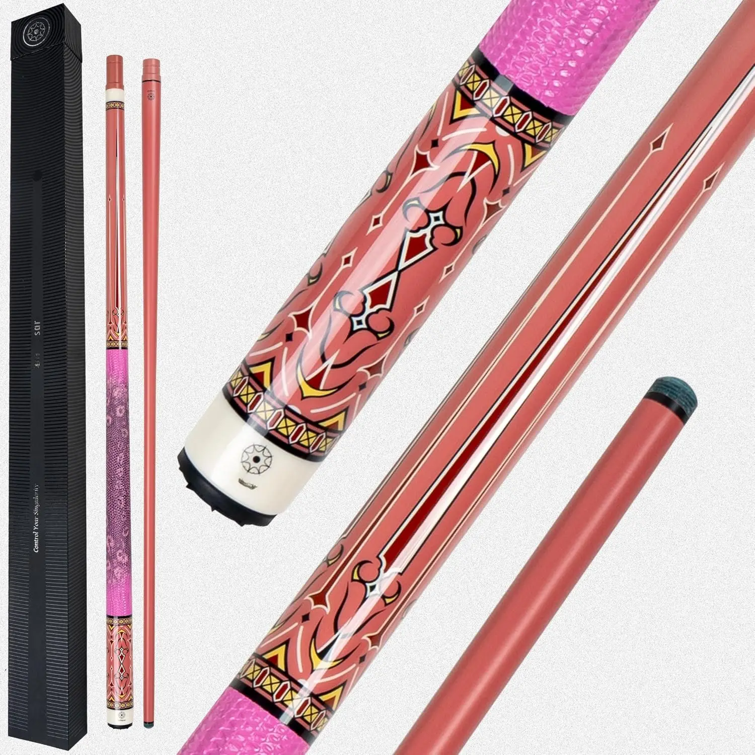 Carbon Fiber Pool Cue Stick 12 mm Tip with Low Deflection Shaft | Technology Full Carbon Shaft 58-inch Professional Billiard Cue 19 oz Pool Cue Stick