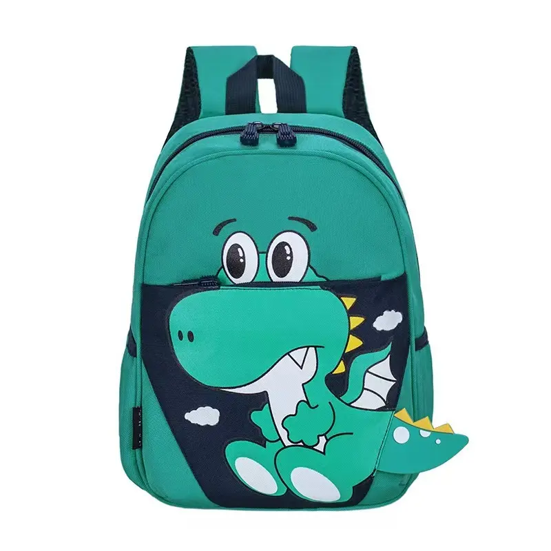 Kids' Dinosaur Print School Backpack - Durable Nylon Blend Student Class Bag, Adjustable Straps, Youth Casual Kids Backpack for Daily Personalized Use, Student Class Backpack, Youth Backpack