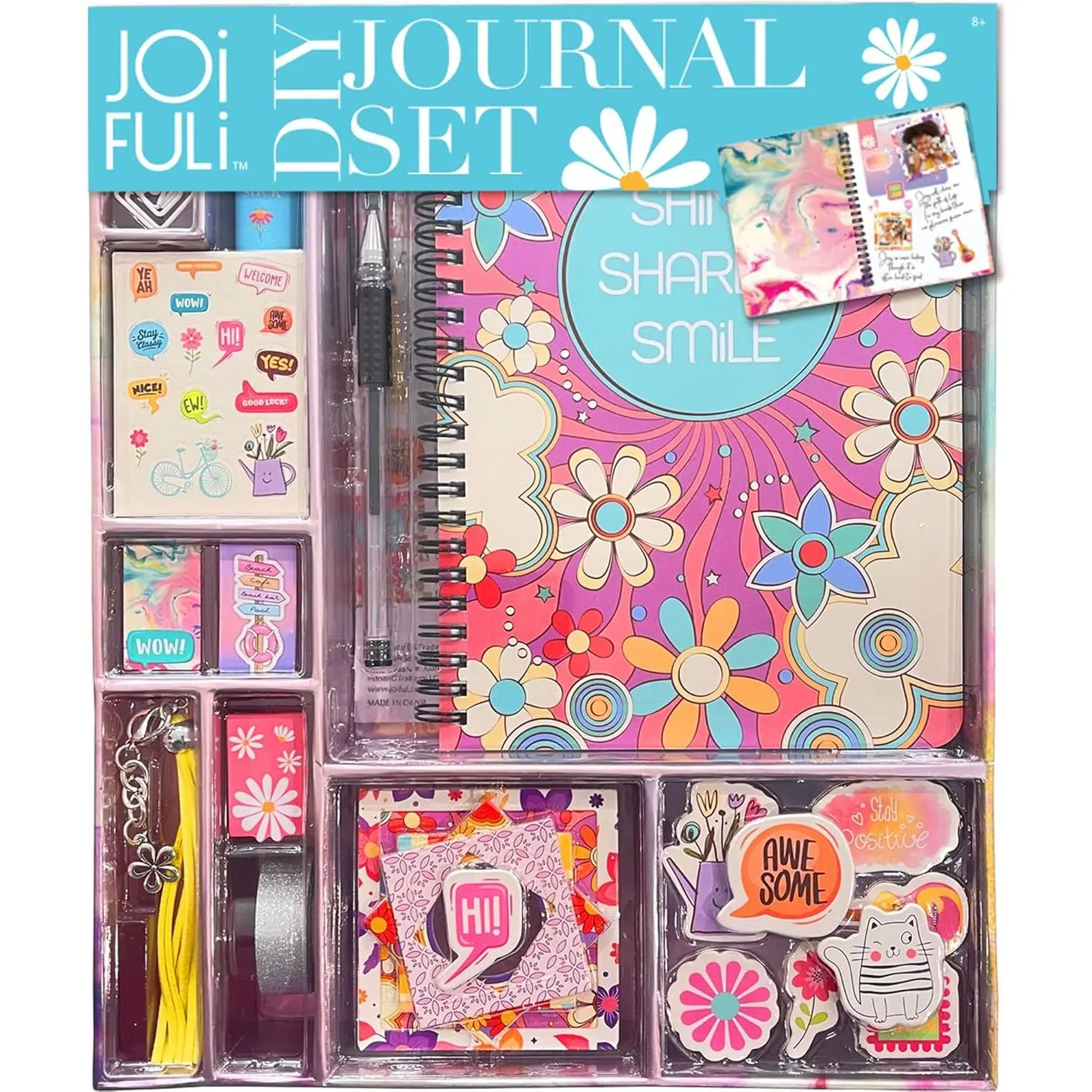 JOiFULi DIY Journal Set for Girls Gifts Ages 8 9 10 11 12 13 Years Old and Up