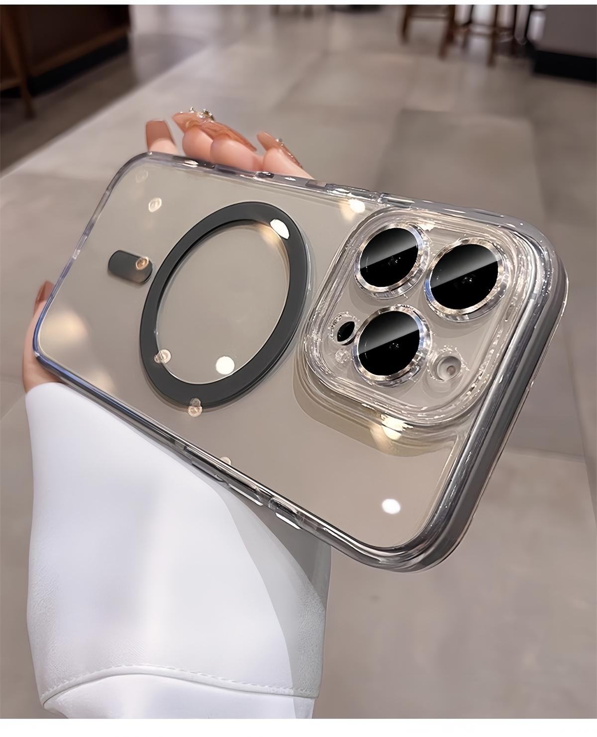 [LX]Desert Titanium 2 in Shockproof Shield Phone Case for IPhone 13 14 15 16 Pro Max 16 Clear Casing Transparent Cover