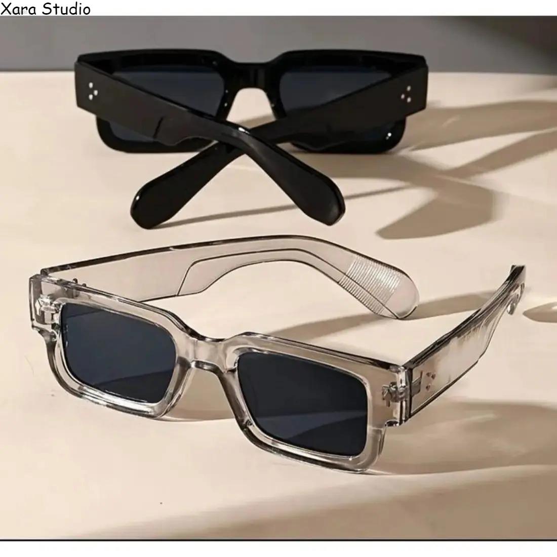 6-Pack Rectangle Sunglasses for Men & Women – Trendy Y2K Retro Shades with UV400 Protection, Lightweight Comfortable Eyewear for Driving, Travel, Streetwear, Summer Outfits & Daily Wear