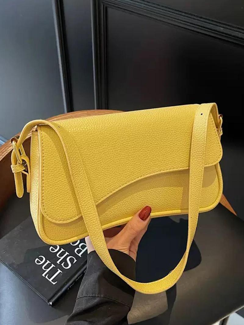 Vintage Minimalist Women's Square Bag in Wine, Crocodile Pattern PU Leather Classic Flap Shoulder Bag, Versatile for Commuting and Parties