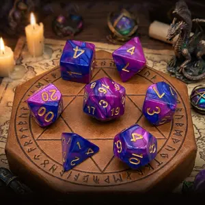 Polyhedral Dice Set - DND Role Playing Dice for Dungeons and Dragons RPG Table Games,Acrylic dice