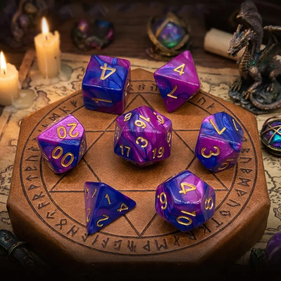 Polyhedral Dice Set - DND Role Playing Dice for Dungeons and Dragons RPG Table Games,Acrylic dice