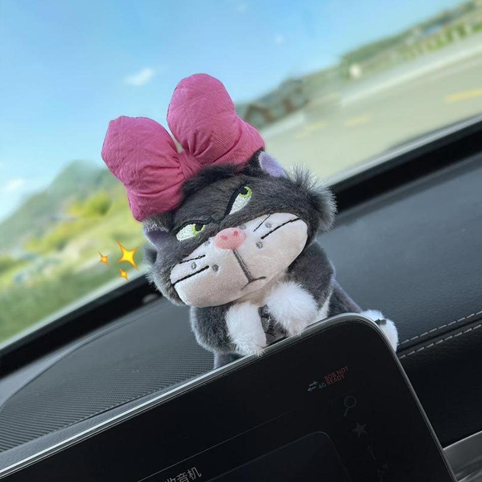 2026 New Cute Cat Design Car Center Console Ornament Girly Car Interior Decoration Accessories for Women Girls Daily Commute Road Trip TikTokShop