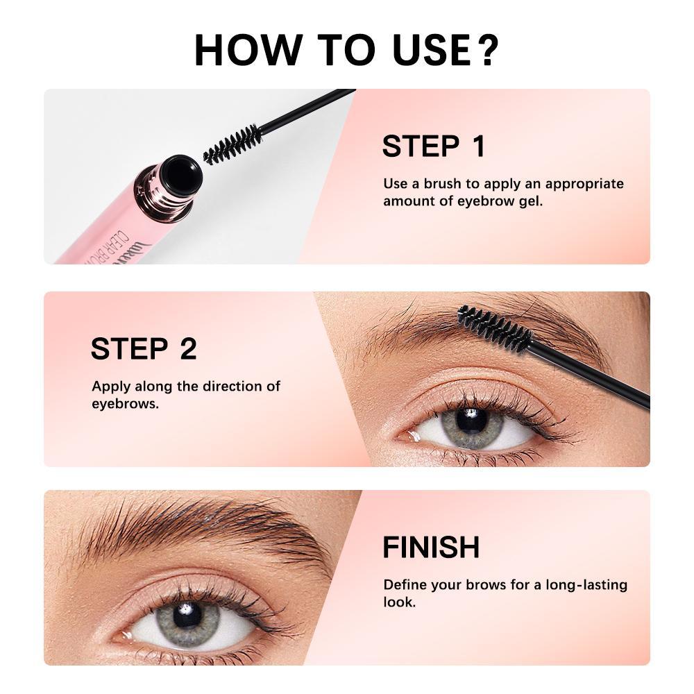Clear Brow Gel, 3 Counts/set Long Lasting Eyebrow Gel, Brow Styling Gel, Waterproof & Trans-proof, Flexible Hold, Non-sticky, Eyebrow Makeup Tool for Women, Cosmetic, Eyebrow Shaper Set