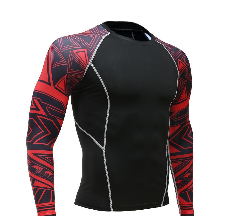 Outdoor cycling clothes, running basketball training, sports clothes, fitness clothes, tops, flower arms, long sleeves, high elastic tights, quick-drying clothes. workout