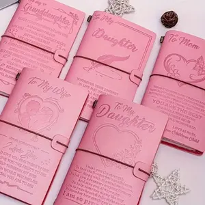 Aesthetic Pink Binder Journal, Refillable 136-Page Spiral Planner with Card Pockets, Cute College School Supplies for Daily Planning, Gift for Daughter