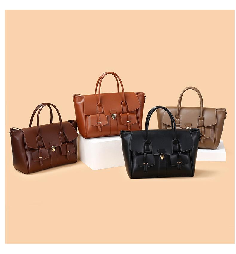 Vintage Handheld Tote Bag, New Large-Capacity Briefcase for Women, Suitable for Business Trips and Commuting