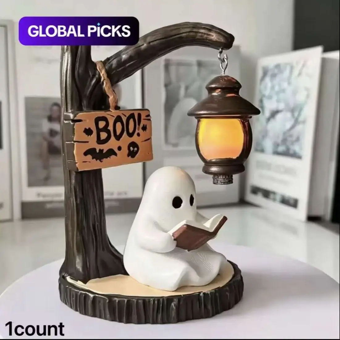 Ghost Table Lamp | Decorative Lamps | Cute Halloween Night Light for Bedroom, Living Room & Office | Aesthetic Home Decor | Unique Spooky Gift #TikTokFinds #HalloweenDecor