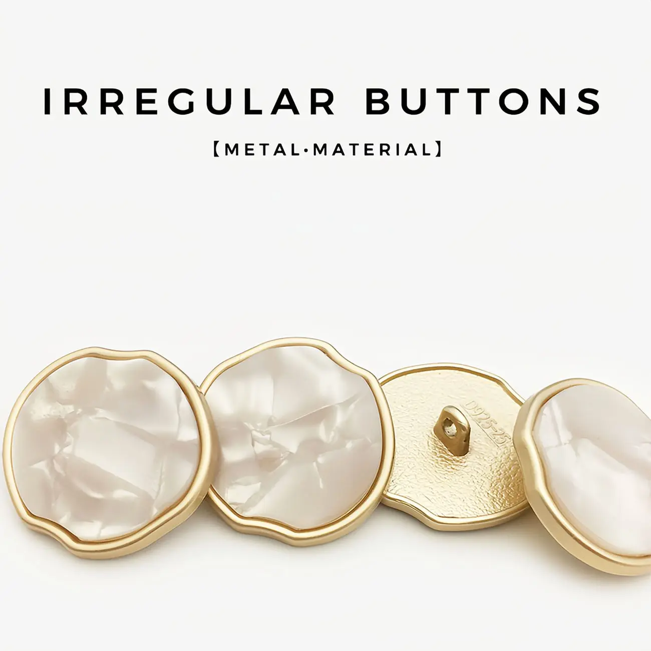 10pcs High-End Socialite Style Metal Buttons, Unique Irregular Apple Shape, Various Sizes, Clothing Sewing Accessories, Suitable for Suits, Coats, Sweaters