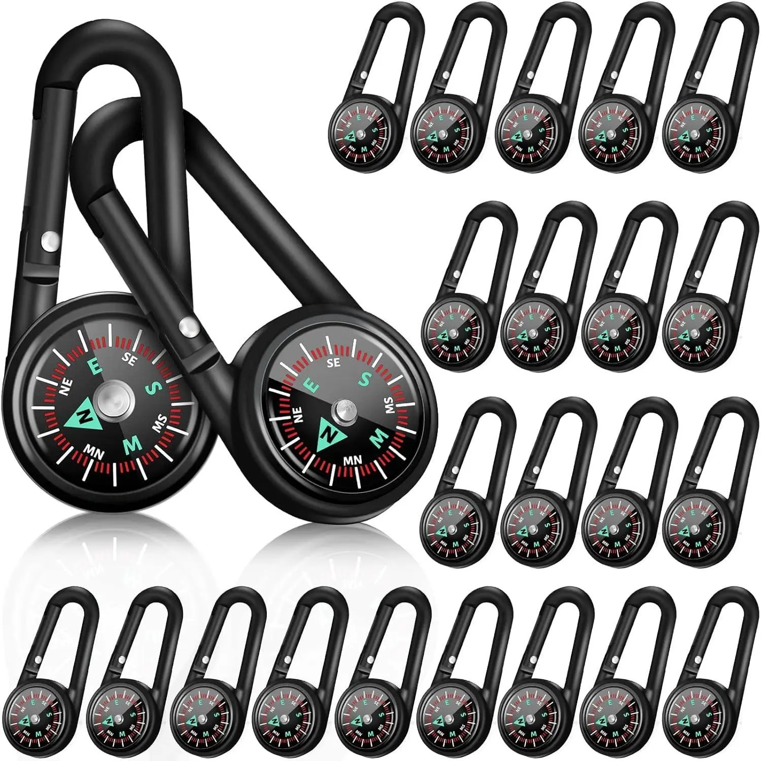Small Pocket Mini Magnetic Compass Keychain Survival Compass Accessory for Adults Hiking Camping Backpacking