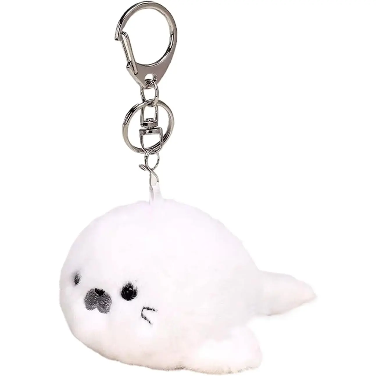 Plush Seal Keychain – Adorable 3.35" Seal Keyring Bag Charms, Ocean Theme Keychain with Beep Beep Sound, Women, Backpack Pendant, Gift Birthday Party Christmas Valentine