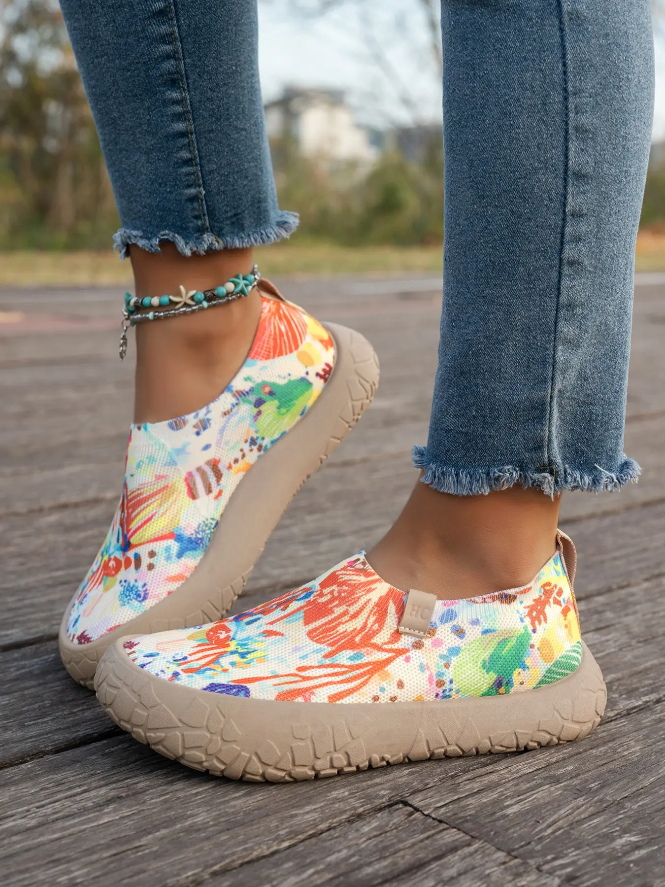 New Women's Casual Round Toe Slip-On Sneakers, Breathable Textile Upper, Rubber Sole, All-Seasons, Comfortable & Durable, Lightweight Slip On, Leisure Shoes