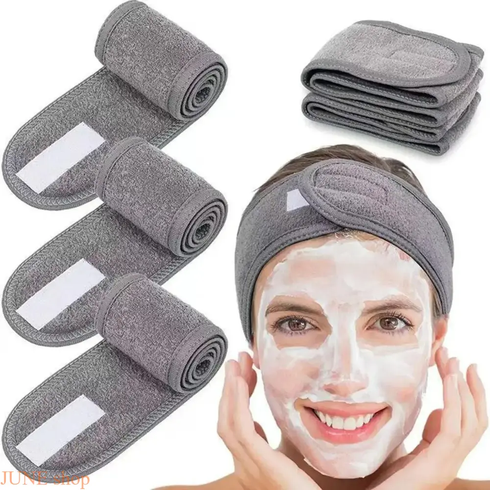 Women's 3-Piece Adjustable Camouflage Towel Headband Set - Soft Skin-Friendly Fabric Hair Accessories for Female, Ideal for Yoga, Face Washing, Everyday Use, Daily, 3-Piece Set, Adjustable Design