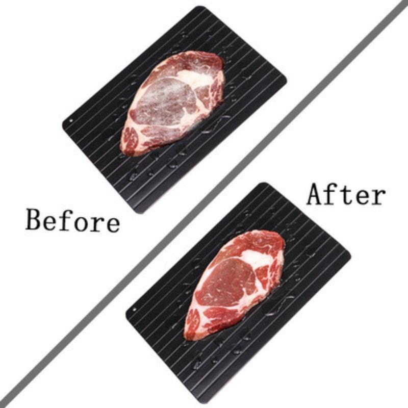 Quick Thawing Plate, 1 Count Aluminum Alloy Quick Thawing Board, Cooking Gadgets for Defrosting Frozen Meat & Food