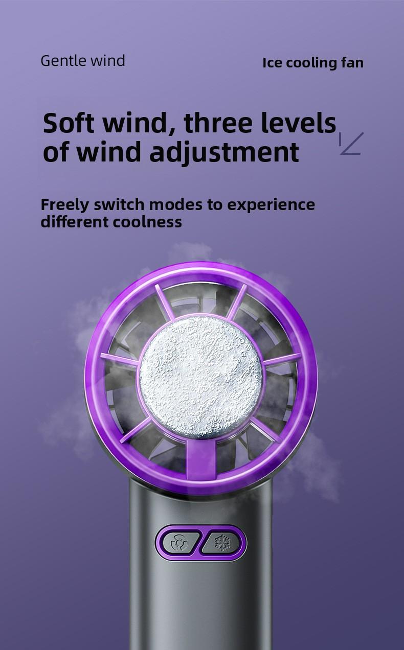 New USB Handheld Fan, Semiconductor Cooling Fan, Five-Speed High-Speed Turbo Fan