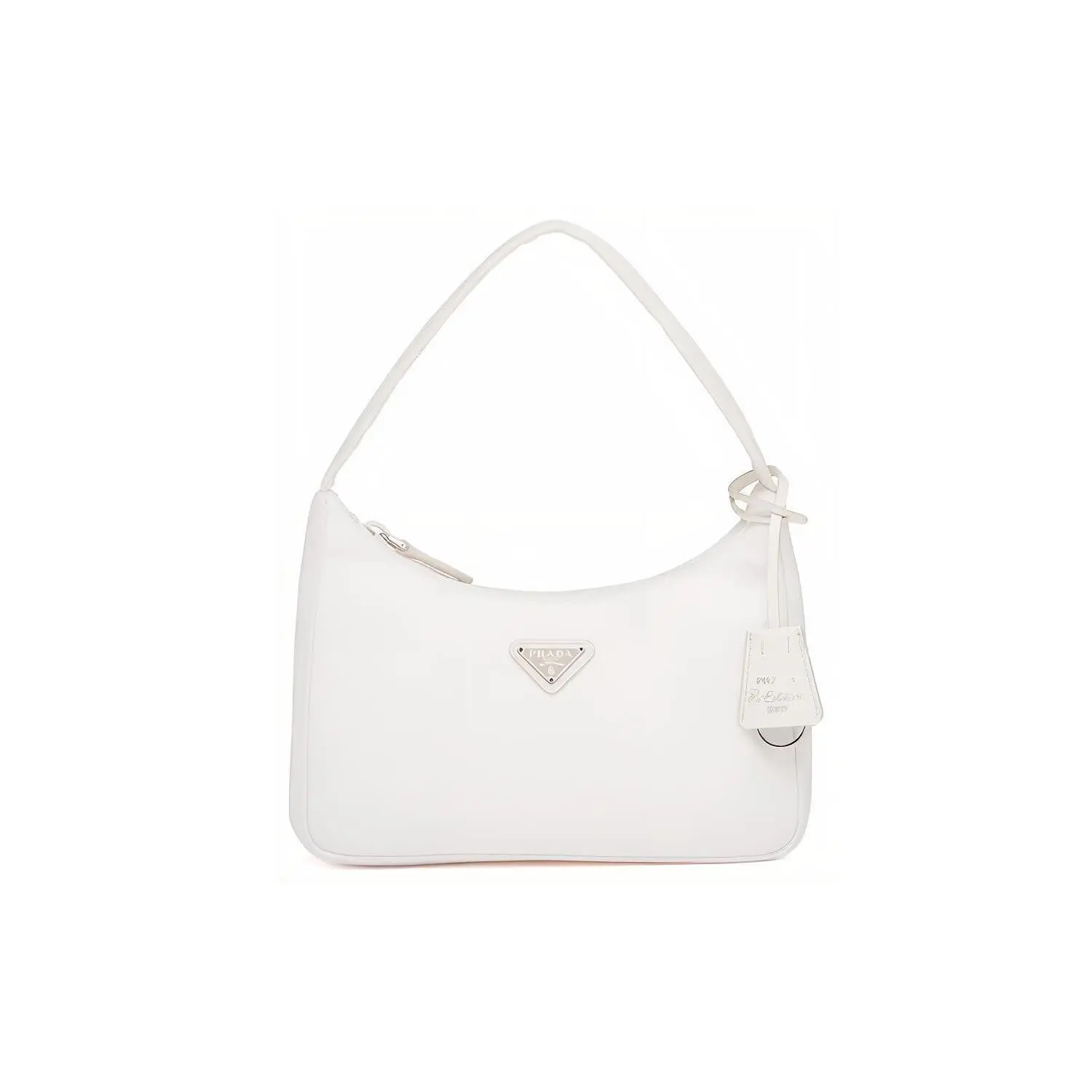 Prada Re-Edition 2000 Nylon Crossbody Bag for Women, Mini Style, White