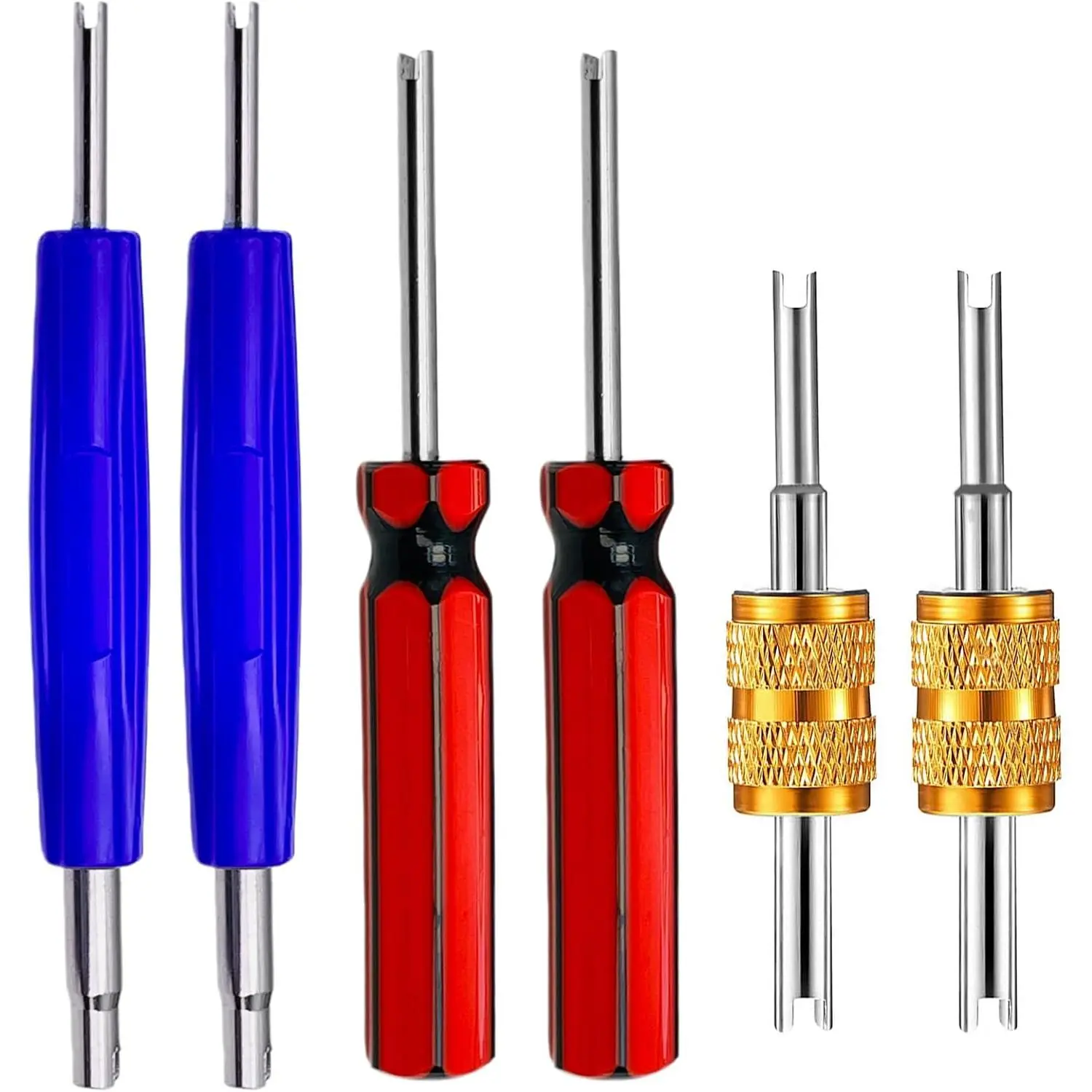 6 count Valve Stem  Kit, R134 R12 A/C HVAC Air Conditioner Schrader Valve Stem Core Remover Tool