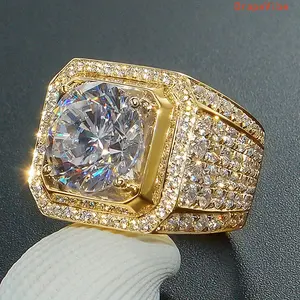 Men's Lab-Created Moissanite Ring - Sports & Outdoor Fan Shop Gaming Exquisite Jewelry, Practical Gifting Accessory for Wedding, Daily Wear