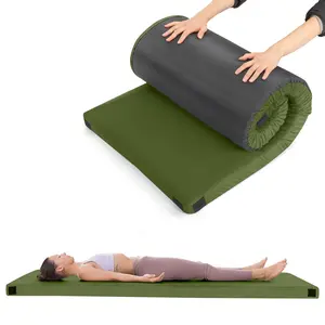 Versatile Sleeping Mat for Travel, Car Bed, Tent Camping, Guest Bed, Floor Mattress, Dorm, and Adult Floor Use – 2.5" Thick Memory Foam & High-Density Support Foam, Medium-Firm Comfort, Back & Hip Support for Side Sleepers, Non-Slip Waterproof Bottom, Mac