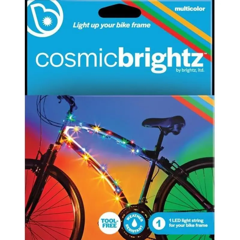 Brightz CosmicBrightz LED Rope Lights for Cycling Bike - 6.5-Foot Frame Wrap, Battery-Powered with On/Off Switch, Ultra Bright Bike Lighting for Kids & Adults, Unisex