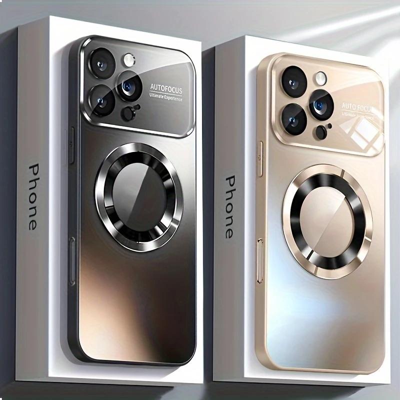 New large window instant 17 magnetic matte iPhone case - shockproof glass camera lens protection, with magnetic wireless charging function - suitable for iPhone 17 16 15 14 13 12 11 Pro Max Plus men's and women's protective cases Accessories Cover