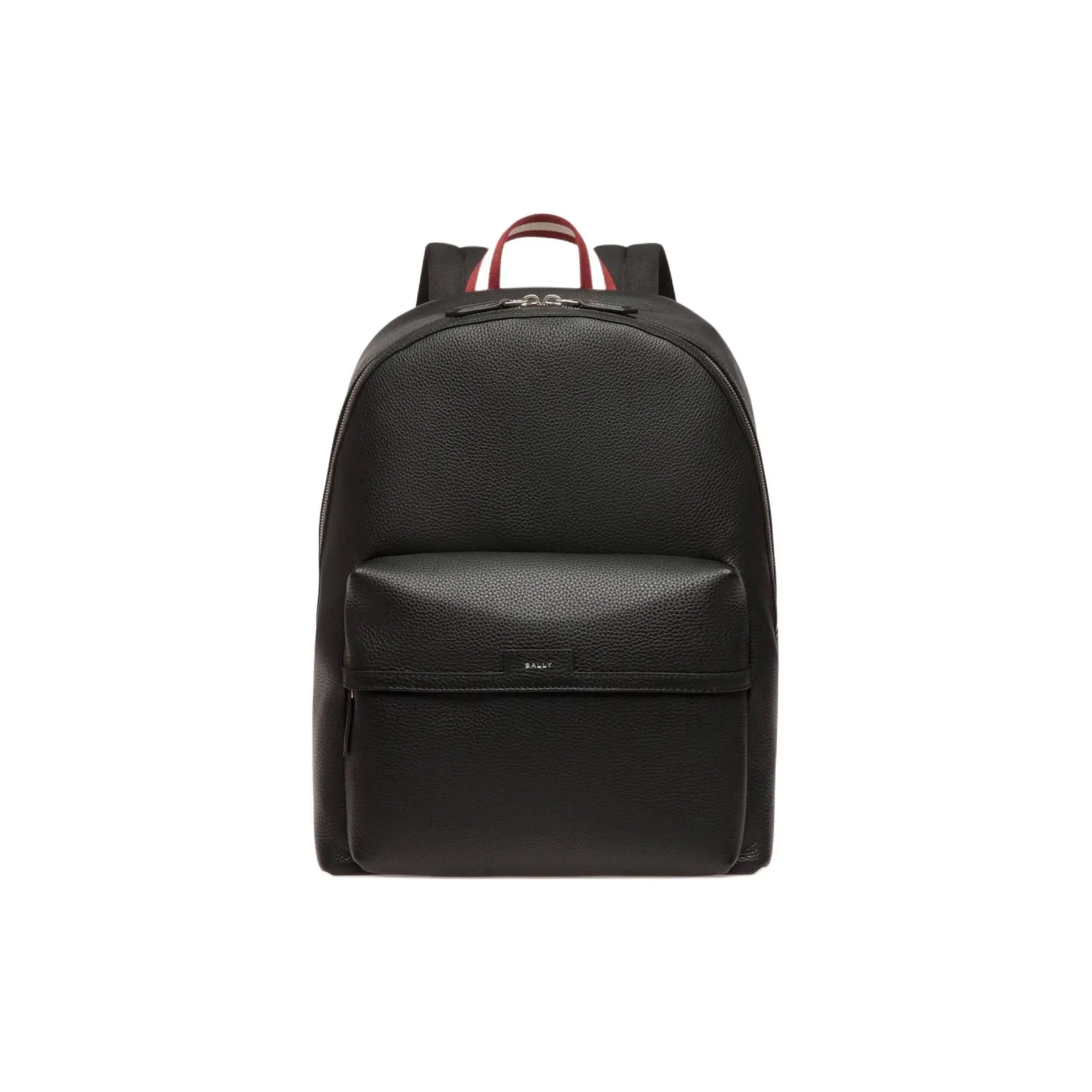 Bally Code Zippered Full-Grain Leather Backpack for Men in Black