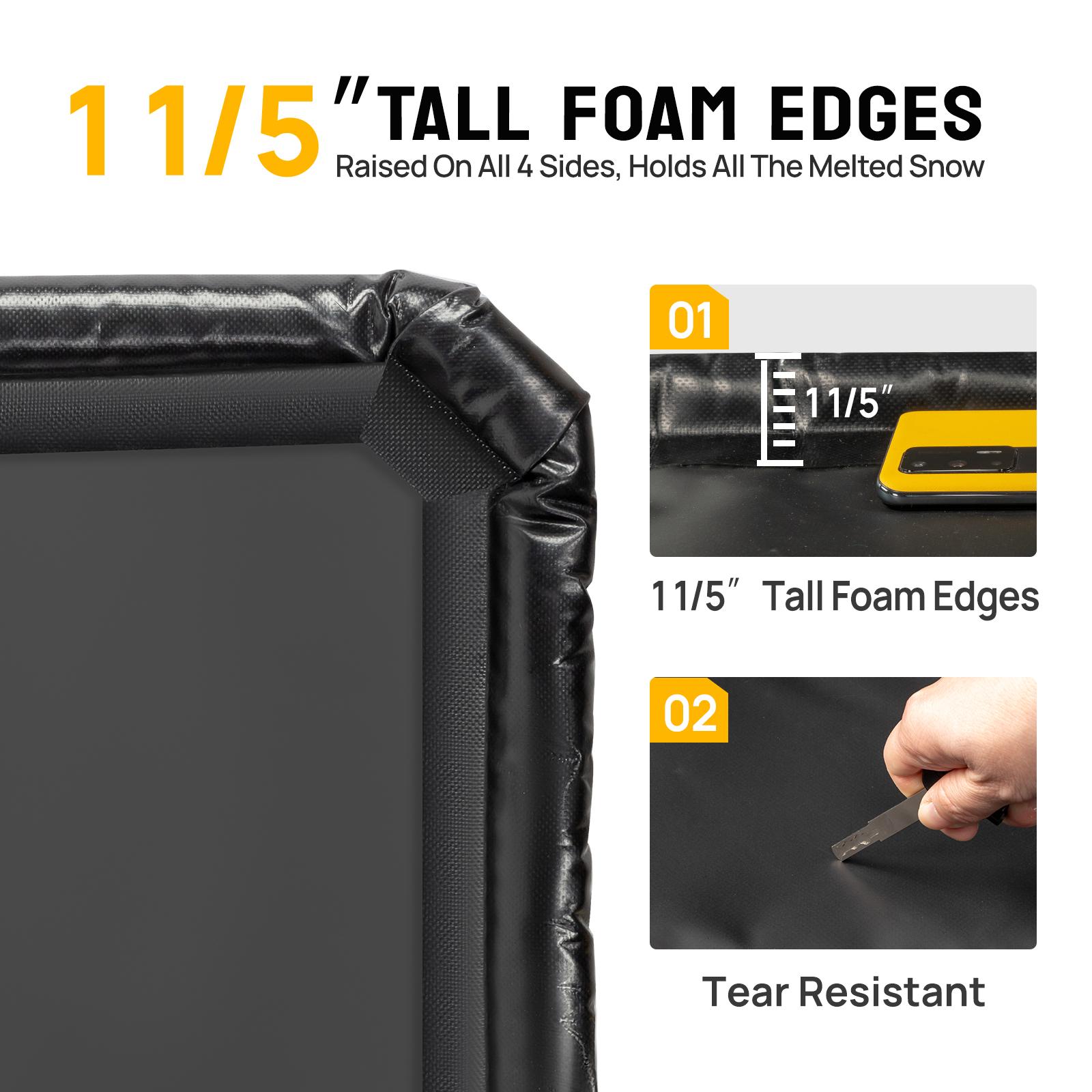 Karlhome 7.5 x 17FT Garage Floor Mat, Thickened Coin Plate PVC Garage Mats Flooring Roll for Under Car, Garage Car Parking Mats for Compact SUVS, Sports Car